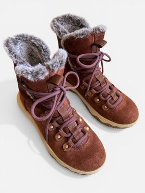 L.L. Bean Day Venture Insulated Boots Brown Suede Waterproof Women’s Sz 6
